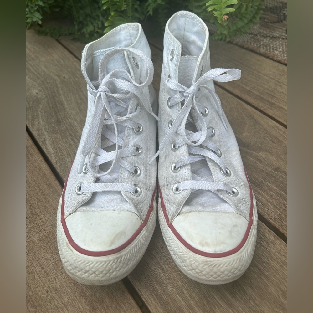 Converse Chuck Taylor All Star High Top Women’s Canvas Sneakers Shoe White sz 8 - Picture 2 of 9